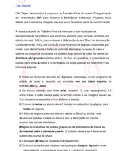 CBI of Miami - Plano de Intervenção Comportamental (PIC/PEI)